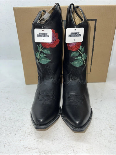 New Woman’s Black Smoky Mountain Cowboy Boots. 3688 Y 7 M. 18-51