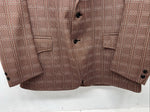 New Men’s Tanbark Red Plaid Suit Jacket 48R #720 X-601