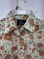 New Women’s Champion Western Floral Long Sleeve Pearl Snap Size 12 MM-46