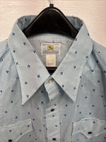 New Men’s Dickson Jenkins Blue Floral Long Sleeve Pearl Snap 17.5 XL AA-6