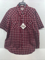 New Men’s ELY Cattleman Pink Short Sleeve Pearl Snap 3XL E-30 