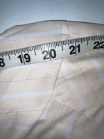 New Women’s Tan Striped ELY Plains Long Sleeve Button Up Shirt 3B-99