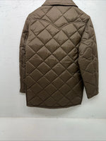 New Women’s Brown Double K Long Puffer Jacket 36 #57249 RR-33