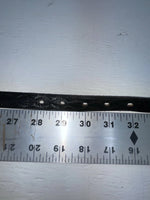 New Black Genuine Leather Beaded 30” Belt NN-9