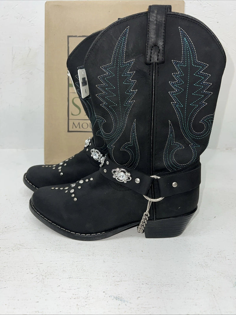 New Women’s Black Smoky Mountain Cowboy Boots. 3283 Y 6. 19-30