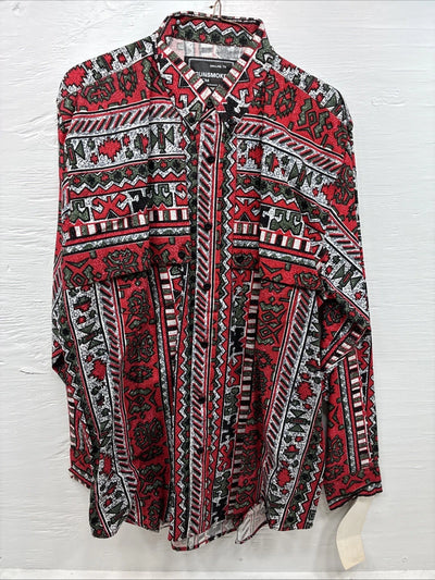 New Men’s GunSmoke Multiple Color Designed Long Sleeve Button Up Medium K-48