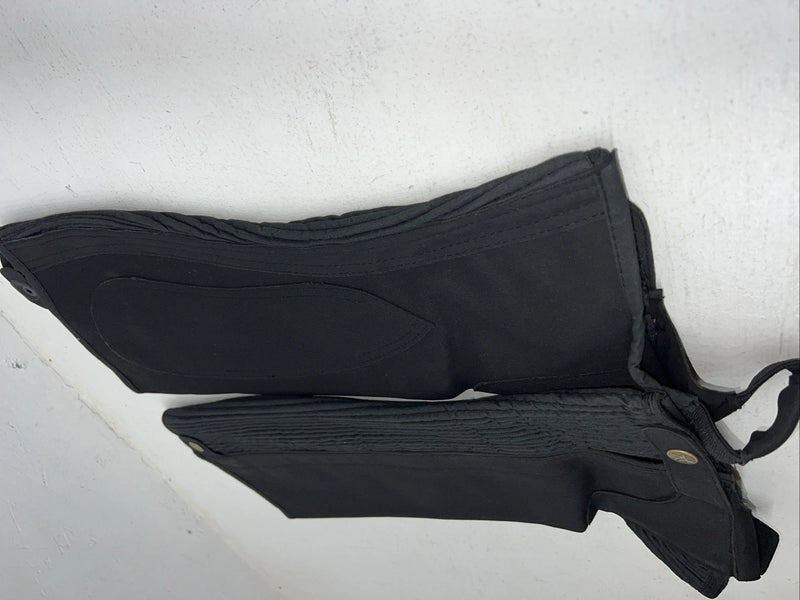 New Black Ovation Stretch Rib Half Chaps Large #464331 C-500