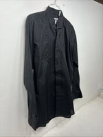 New Broadway Black Long Sleeve Button Up English Shirt Medium KK-80