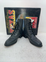 New Men’s Gray Lace Up Texas Brand Cowboy Boots. 8852 9 E E. 3-35