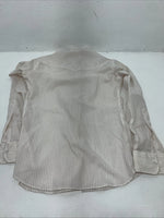 New Women’s Pink Stripped Devon Aire English Long Sleeve Shirt. 30 G-21