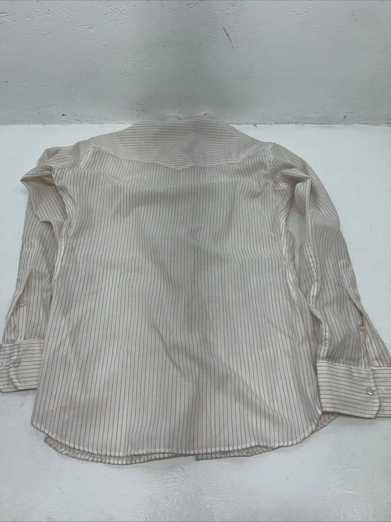 New Women’s Pink Stripped Devon Aire English Long Sleeve Shirt. 30 G-21