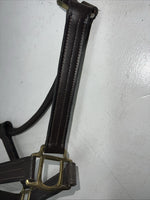 New Tough 1 Genuine Leather Brown Track Horse Halter #44-2046 W-49