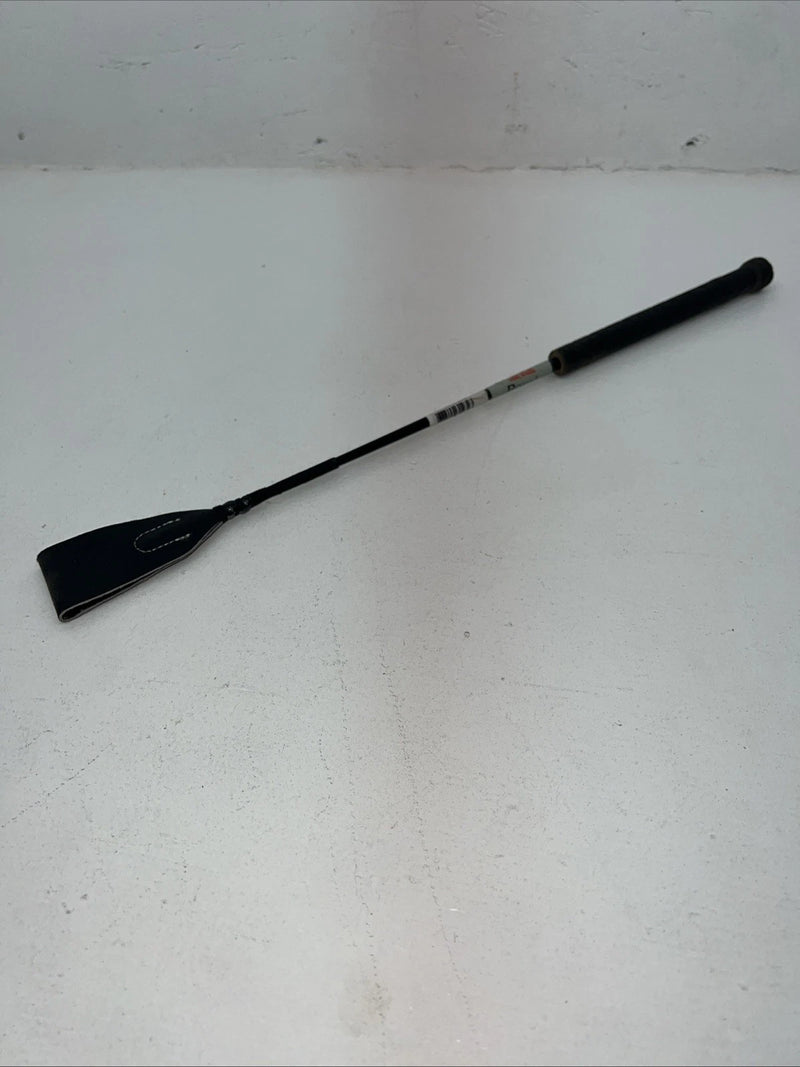 New Royal King Black 18” Smooth Hand Held Crop Whip #29-9606 3C-22