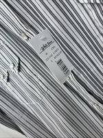 New Women’s White Horse Black Gray Stripe Long Sleeve Pearl Snap Large II-12