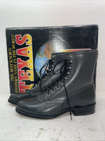 New Men’s Gray Lace Up Texas Brand Cowboy Boots. 8852 10 E E. 7-18