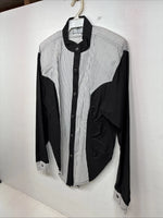 New Women’s Cowboy Threads Black White Long Sleeve Button Up Large TT-10