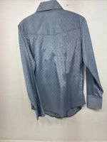 New Women’s Dickson Jenkins Blue Long Sleeve Pearl Snap Size 32 KK-10
