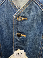 New ELY Outerwear Children’s Denim Button Up Tank Large #141104 3C-52