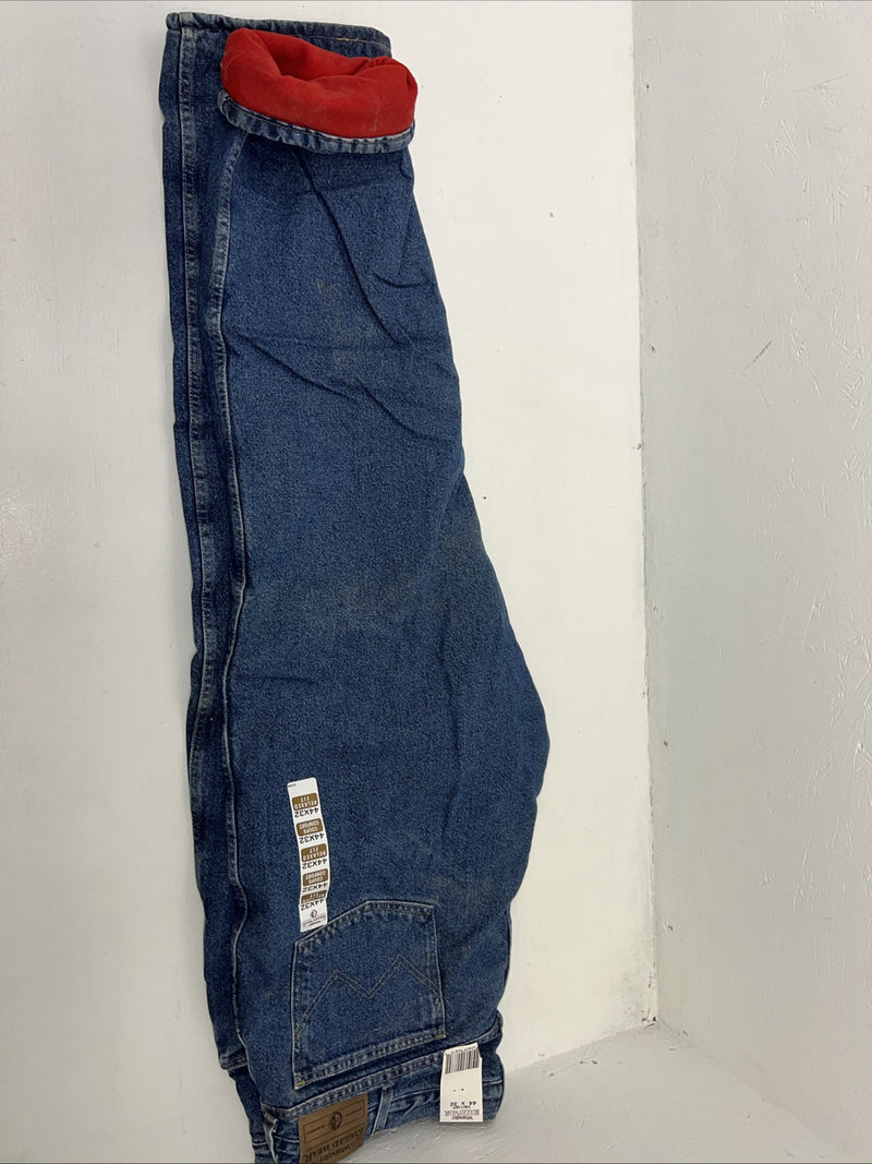 New Men’s Wrangler Rugged Wear Relaxed Fit Insulated Denim Jeans. 44x32 I-10