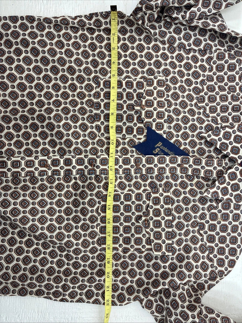 New Men’s Panhandle Slim Multicolor Design Long Sleeve Pearl Snap 16 Large CC-56