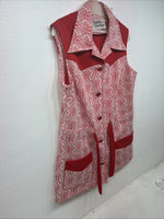 New Women’s Western Heritage Pink Designed Sleeveless Button Up Size 14 YY-128