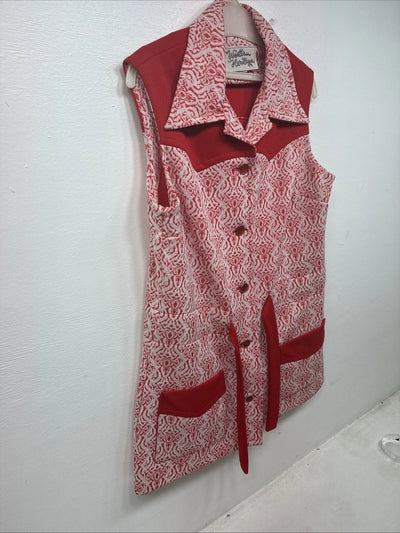 New Women’s Western Heritage Pink Designed Sleeveless Button Up Size 14 YY-128