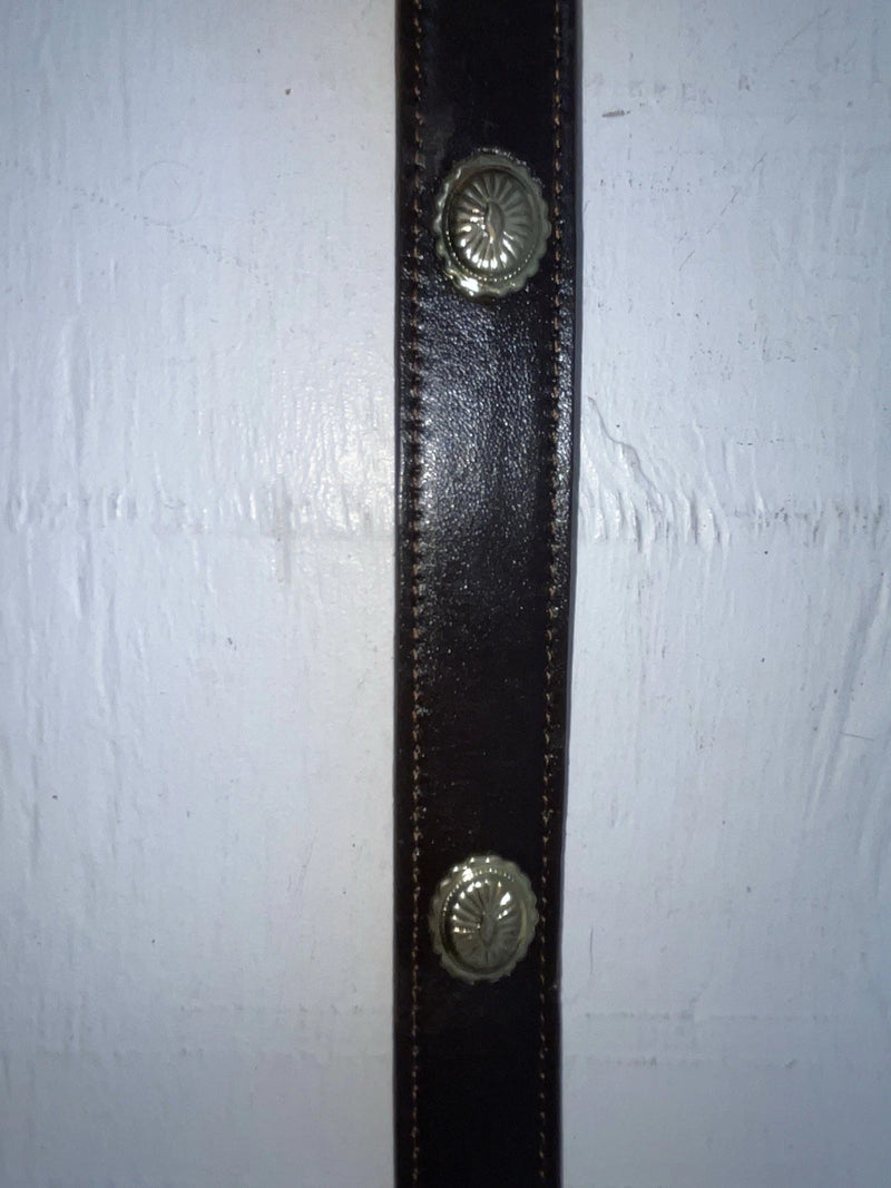 New Brown Genuine Leather Wright Gold Pendent 34” Belt #10484 Z-172