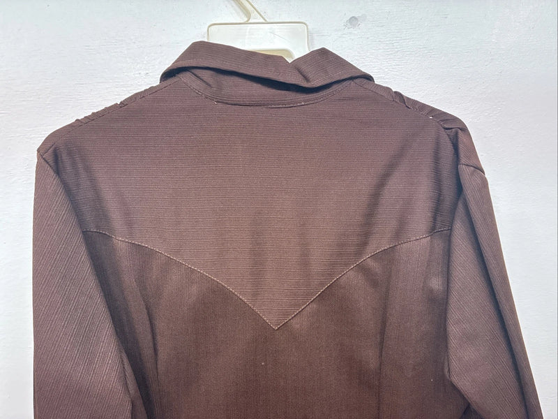 New Women’s Panhandle Slim Brown Long Sleeve Pearl Snap Size 18 KK-13