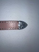 New Pink Genuine Leather Nocona Silver Bling 32” Belt #N1344999 Z-50