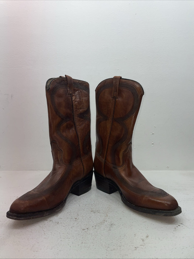 New Men’s Brown Dan Post Cowboy Boots. 6515 10.5 10 1/2 D. 7-104