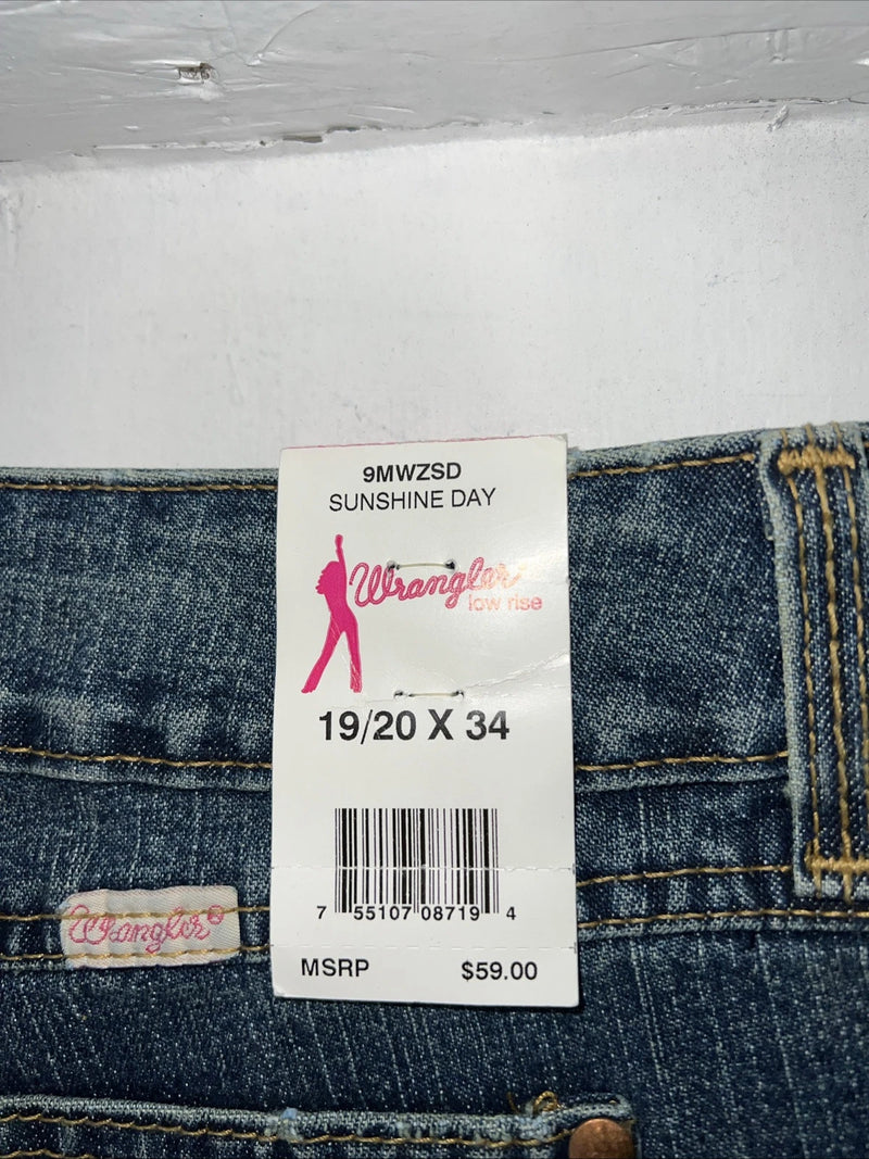 New Women’s Wrangler Low Rise Denim Jeans. 19/20x34 K-9