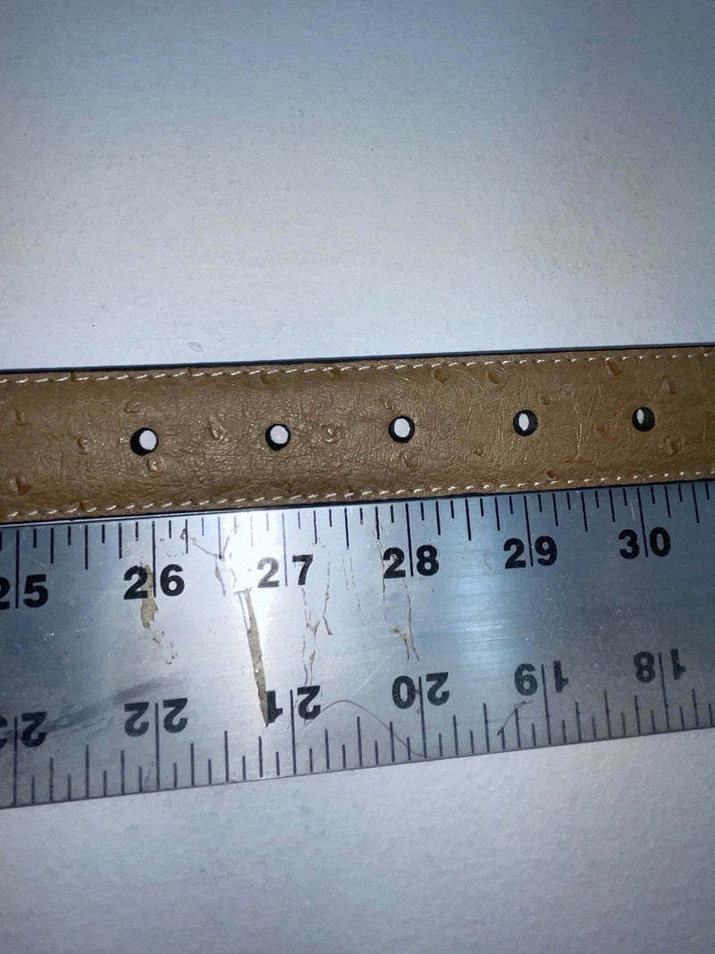 New Cream Genuine Leather 28” Belt #N1344998 Z-45