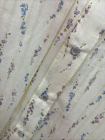 New Women’s White horse Yellow Floral Long Sleeve Pearl Snap Large GG-86