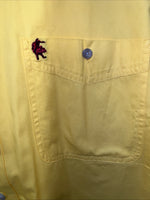 New Men’s Yellow Wrangler PBR Long Sleeve Button Up Shirt. XL S-28