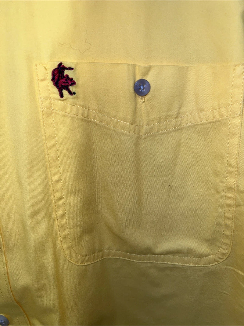 New Men’s Yellow Wrangler PBR Long Sleeve Button Up Shirt. XL S-28