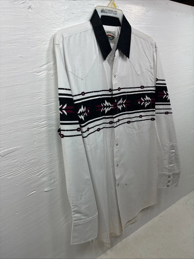New Men’s Cumberland Western Designed Long Sleeve Pearl Snap Large CC-49