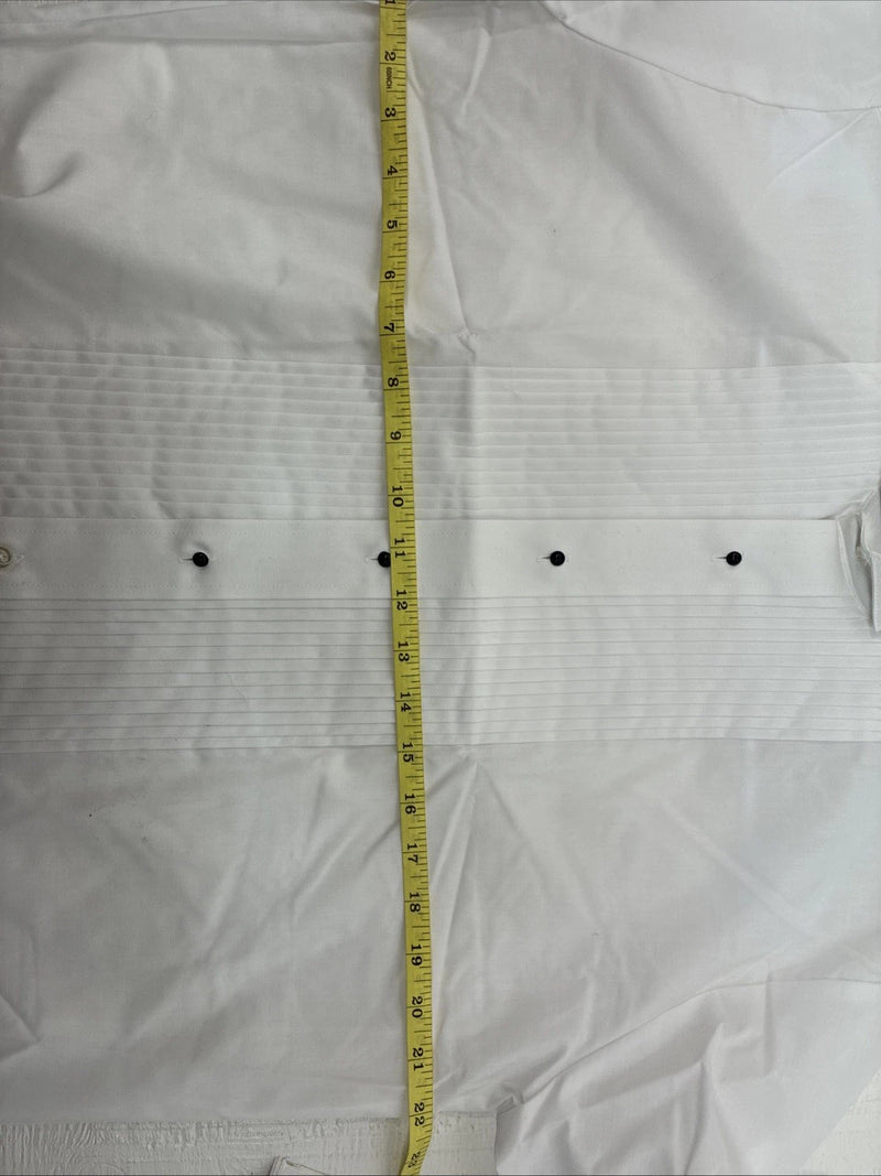 New Classix White Long Sleeve Button Up English Shirt Medium X-91