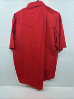 New Men’s ELY Cattleman Red Simple Short Sleeve Pearl Snap 18 2XL K-96