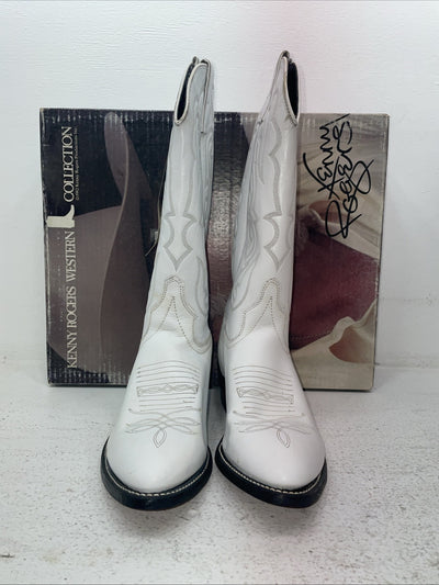 New Men’s White Kenny Roger’s Cowboy Boots. 50507 9 E E. 3-53