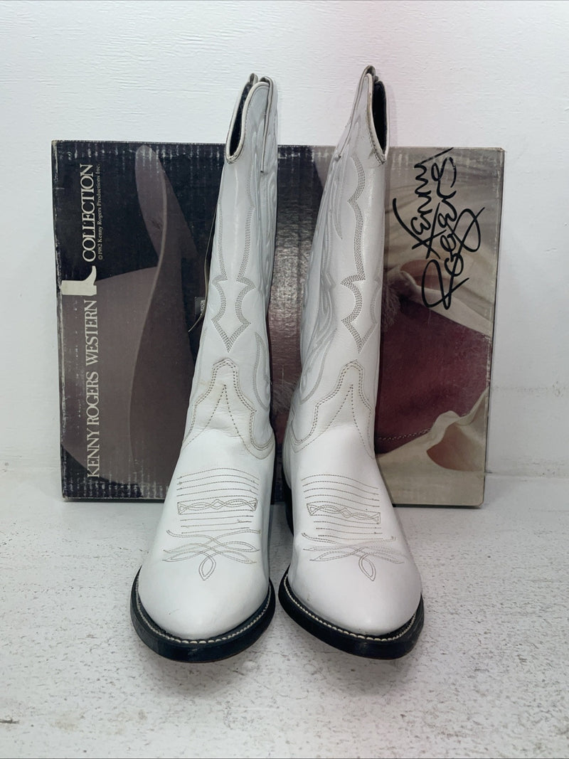 New Men’s White Kenny Roger’s Cowboy Boots. 50507 9 E E. 3-53