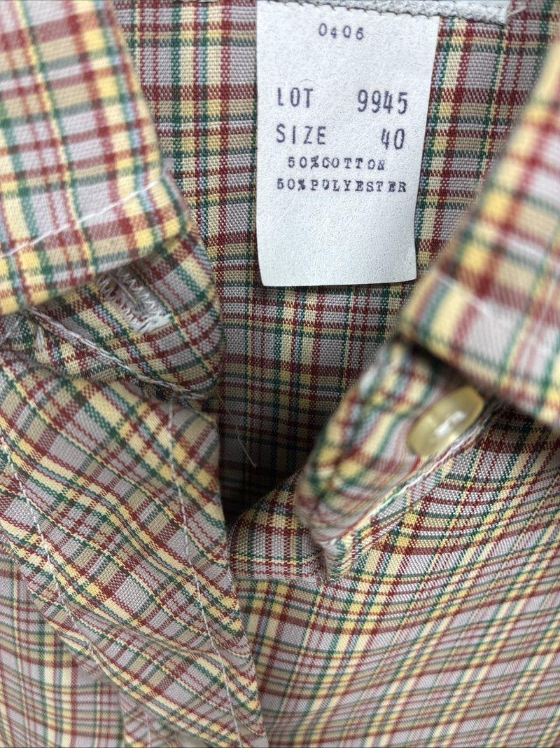 New Men’s Dickson Genkins Multiple Color Plaid Long Sleeve Pearl Snap Small J-55