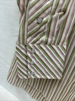 New Men’s Trail Ridge Multiple Color Stripe Long Sleeve Pearl Snap 2XL H-32