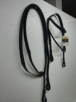 New Camelot Black Event English Full Headstall With Grip Reins #140800 BB-7