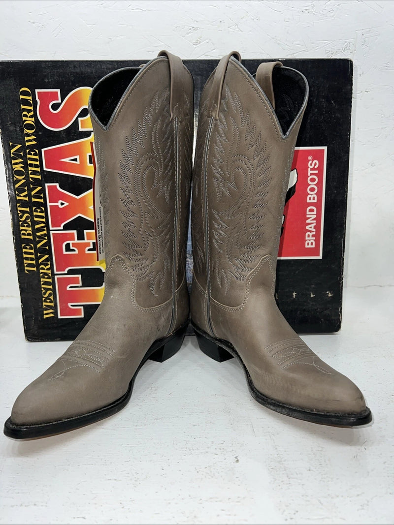 New Women’s Grey Texas Imperial Cowboy Boots. 4952 6.5 6 1/2 M. 19-141