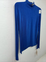 New Women’s 1849 Authentic Ranchwear Blue Long sleeve Polo Shirt XL #4259 UU-22