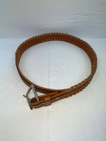 New Brown Genuine Leather Circle Y Weaved 30” Belt #8388 JJ-155