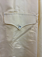 New Men’s Mesquite Yellow Long Sleeve Pearl Snap 16 X 35 Large CC-67
