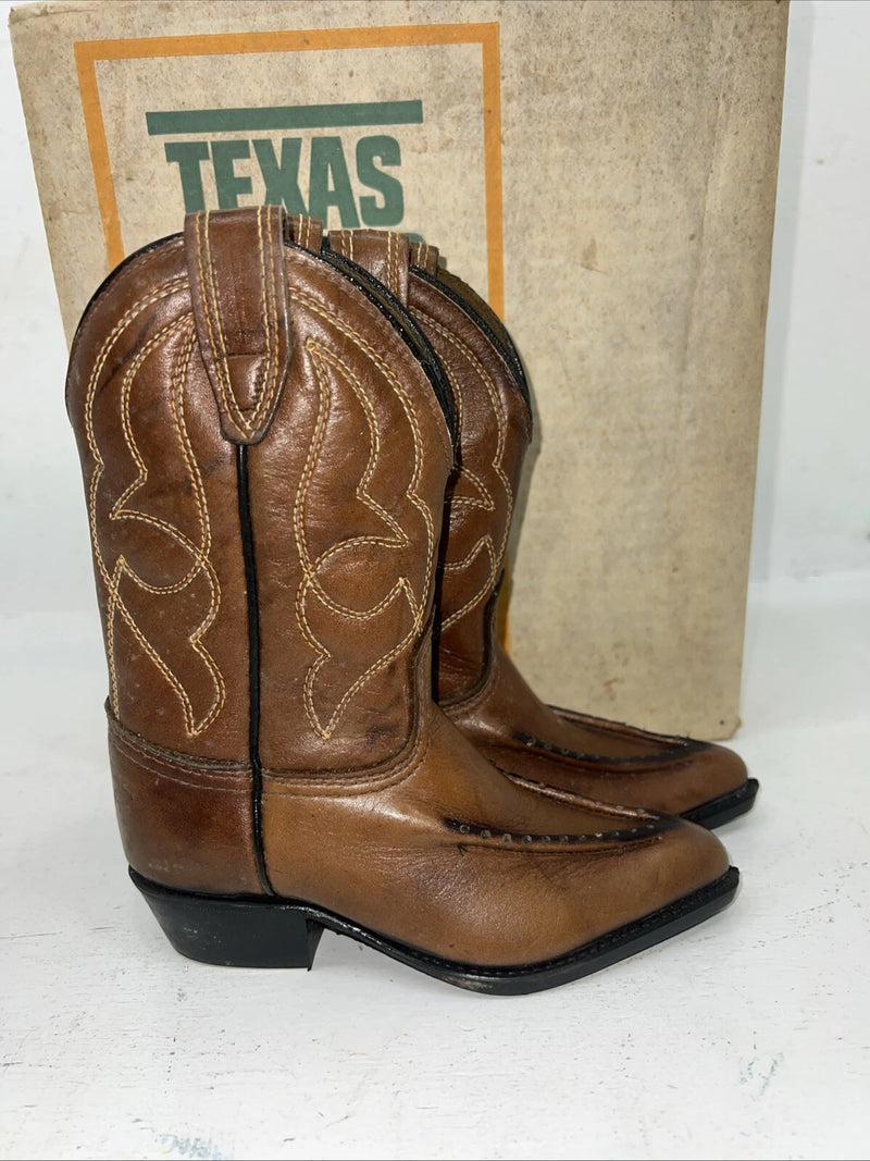 New Children’s Brown Texas Brand Cowboy Boots C191 9 D 24-20