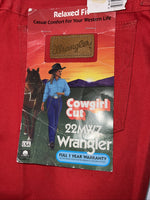 New Women’s Red Wrangler Cowboy Cut Relaxed Fit Denim Jeans. 11/12x32 N-2