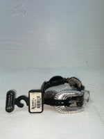New Black Genuine Leather Double S Silver Pendent Chain 24” Belt #3208001 NN-94